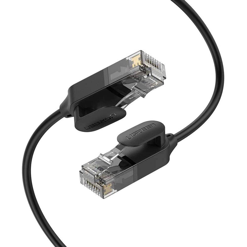 Czarny kabel Ethernet RJ45 Cat 6A UTP