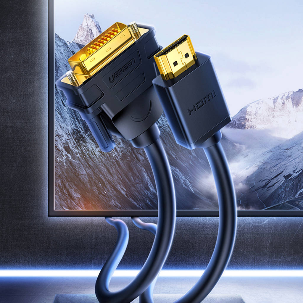 Złącza HDMI i DVI kabla Ugreen HD106