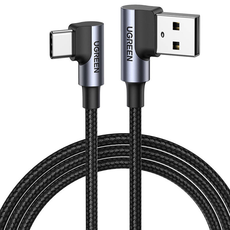 Kabel USB-C do USB-A 2.0 kątowy UGREEN US176