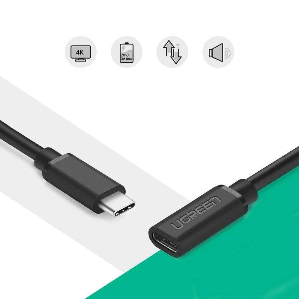 Specyfikacja techniczna przedłużacza Ugreen USB Typ C 3.1