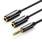 UGREEN Audio Splitter Cable AUX Jack 3.5mm AV123 25cm Black