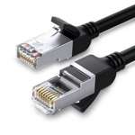 Cable uGREEN network cable with metal plugs, Ethernet RJ45, Cat.6, UTP, 0.5m (black)