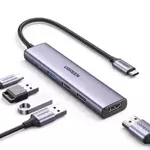 UGREEN CM478 USB-C to HDMI HUB Adapter, USB-A 3.0, 2x USB-A 2.0, PD