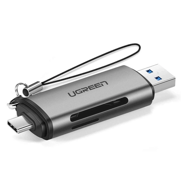 [AFTER RETURN] Ugreen SD / micro SD card reader for USB 3.0 / USB Type C 3.0 gray (50706)