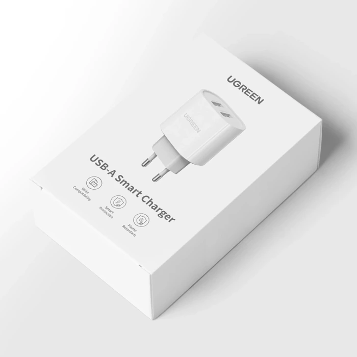 [AFTER RETURN] Ugreen charger network 2x USB 2.4 A white (CD104 20384)
