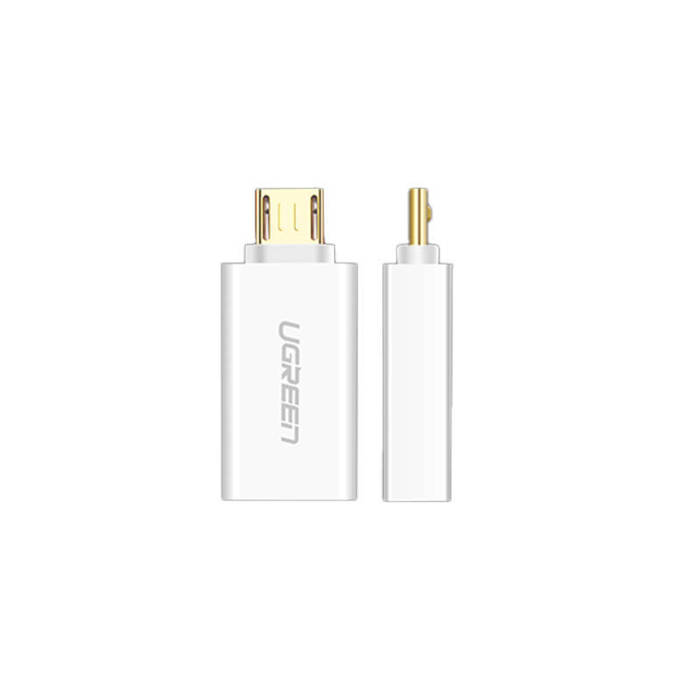 Adapter UGREEN US195 USB to micro USB, OTG (white)