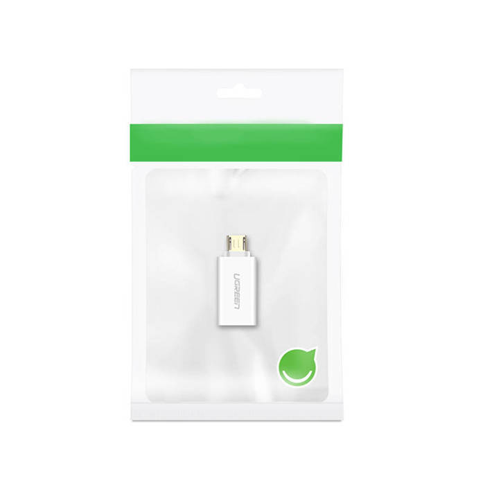 Adapter UGREEN US195 USB to micro USB, OTG (white)