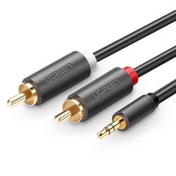 Cable UGREEN 2X RCA Cinch Jack 3.5mm AV102 5m Black