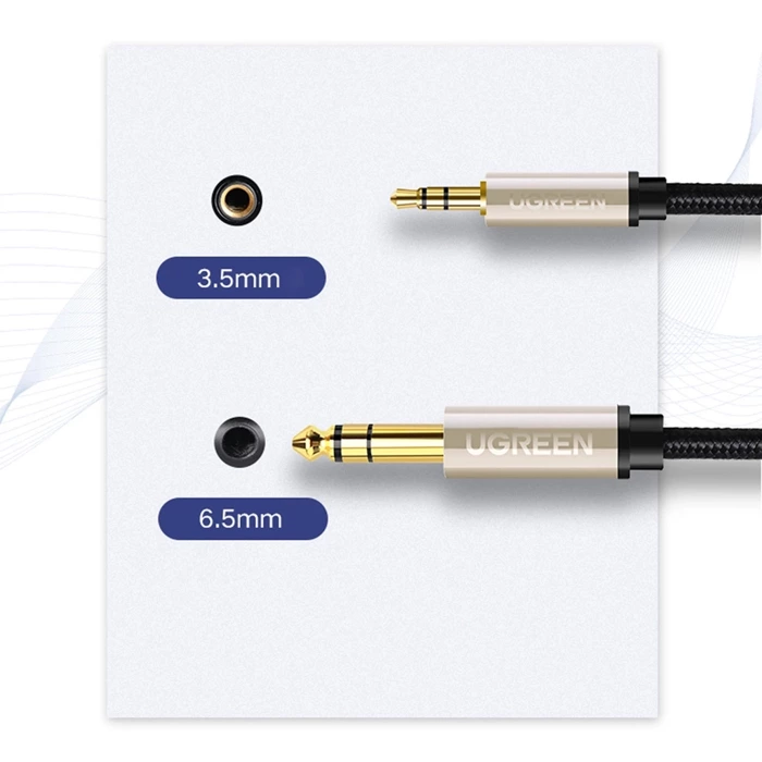 Cable UGREEN Jack 3.5mm To TRS 6.35mm AV127 3m Grey