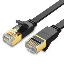 Cable UGREEN NW106 Ethernet RJ45 Cat.7 STP Flat 5m Black