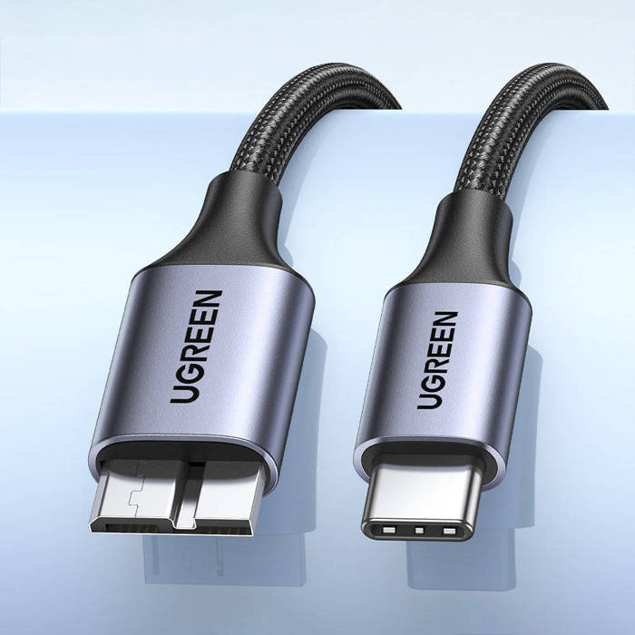 Cable USB C - Micro USB B 3.0 5Gb/s 3A 2m Ugreen US565 - gray