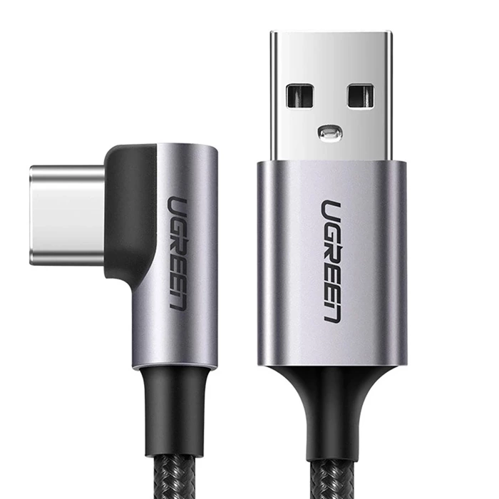 Cable USB to USB-C angled UGREEN US284, 3A , 3m (black)