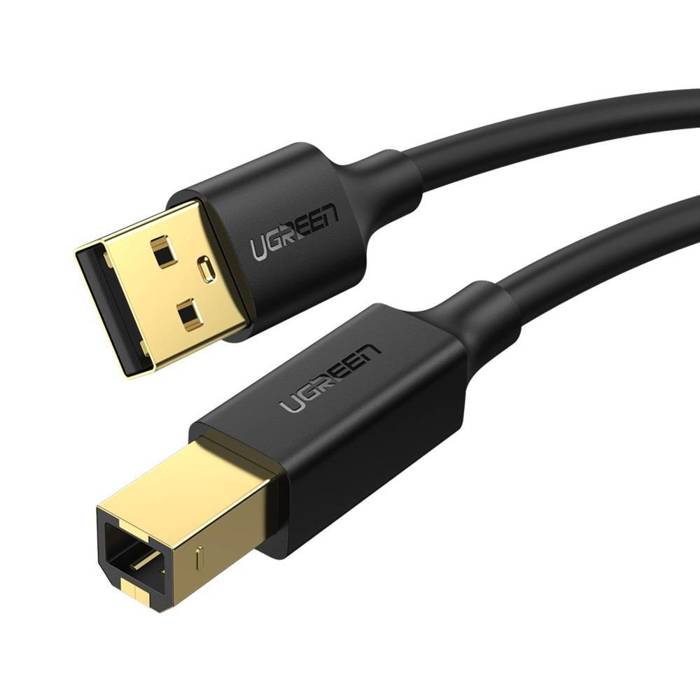 UGREEN US135 Cable USB 2.0 A-B to printer, gold plated, 1.5m (black) 10350B