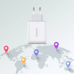 Ugreen Fast USB Type C / USB Wall Charger 36 W Quick Charge 4.0 Power Delivery white (60468 CD170)