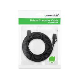 Ugreen Flat Cable Internet Network Cable Ethernet Patchcord RJ45 Cat 7 STP LAN 10 Gbps 5m Black (NW106 11263)