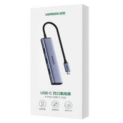 Ugreen HUB USB Type C splitter - 4x USB 3.2 Gen 1 silver (CM473 20841)