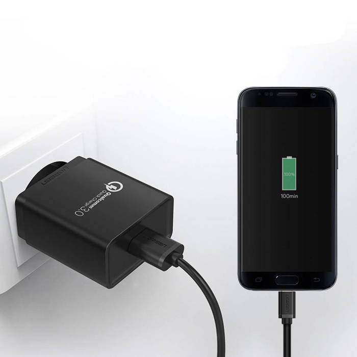 Ugreen USB-A QC3.0 18W charger black (CD122)