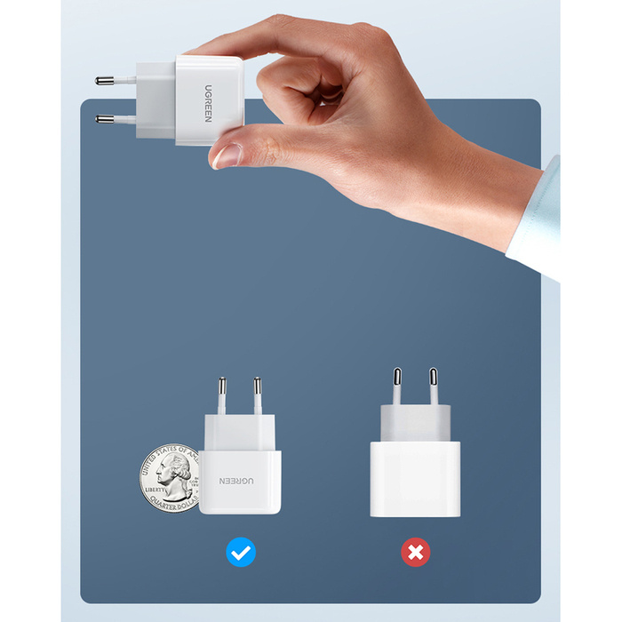 Ugreen USB-C charger 20W PD3.0 QC4.0 white (CD241)