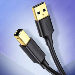 Ugreen USB Type B printer cable (male) - USB 2.0 (male) 480 Mbps 1 m black (US135 20846)