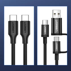 Ugreen USB Type C charging and data cable 3A 3m black (US286)