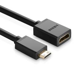 Ugreen adapter cable HDMI (female) - mini HDMI (male) 4K 60 Hz Ethernet HEC ARC audio 32 channels 22 cm black (20137)