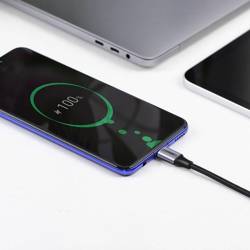 Ugreen angled cable USB Type C - USB Type C Power Delivery 60 W 20 V 3 A 2 m black-gray cable (US255 50125)