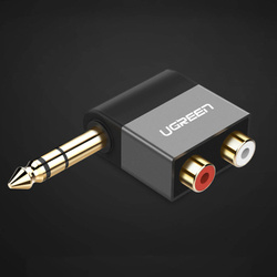 Ugreen audio jack adapter 6.35mm male to 2xRCA female black (AV147)