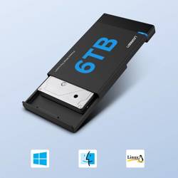 Ugreen bay for HDD SSD disk housing 2.5 &#39;&#39; SATA USB 3.2 Gen 1 (5 Gbps) micro USB SuperSpeed + 0.5 m cable black (US221 30848)