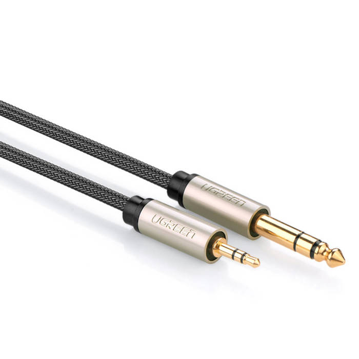 Ugreen cable TRS mini jack 3.5mm - jack 6.35mm audio cable 2m grey