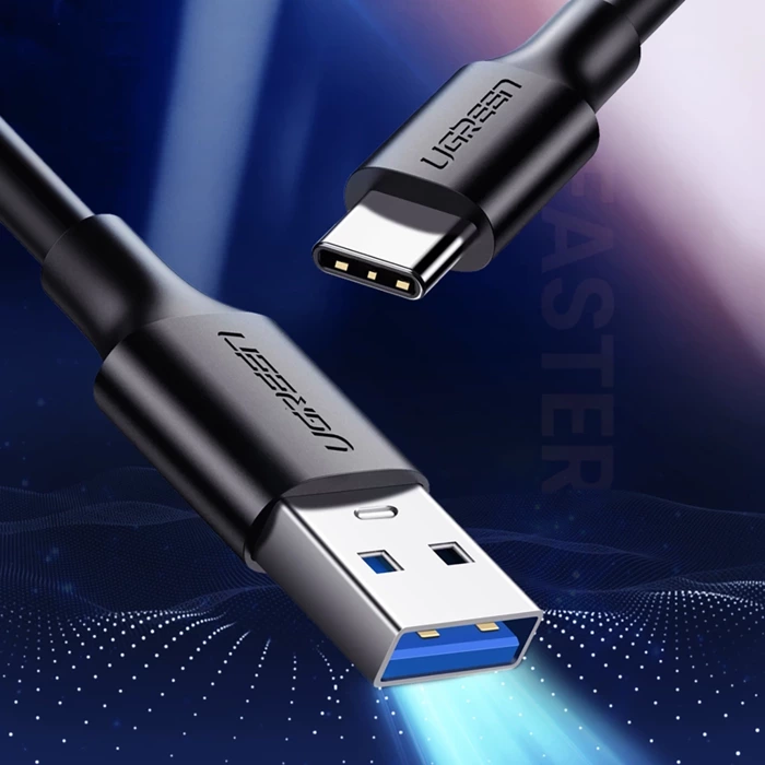 Ugreen cable USB 3.0 - USB Type C 1m 3A cable black (20882)