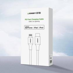 Ugreen cable USB Type C cable - Lightning MFI 1 m 3 A 36 W silver (70523)