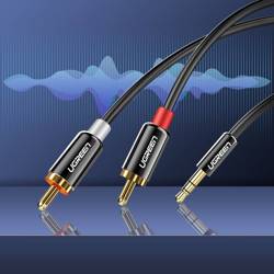 Ugreen cable audio cable 3.5 mm mini jack - 2RCA 2 m black (AV116 10584)