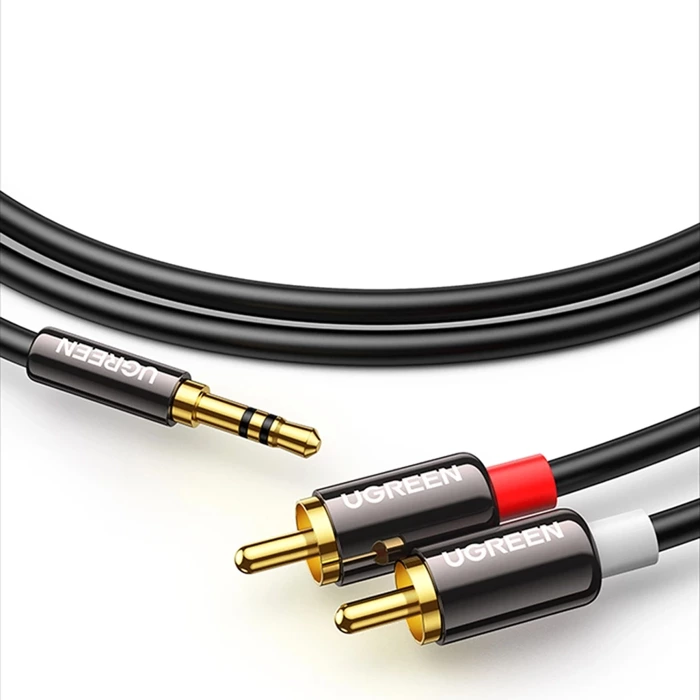 Ugreen cable audio cable 3.5 mm mini jack - 2RCA 5m black (AV116)