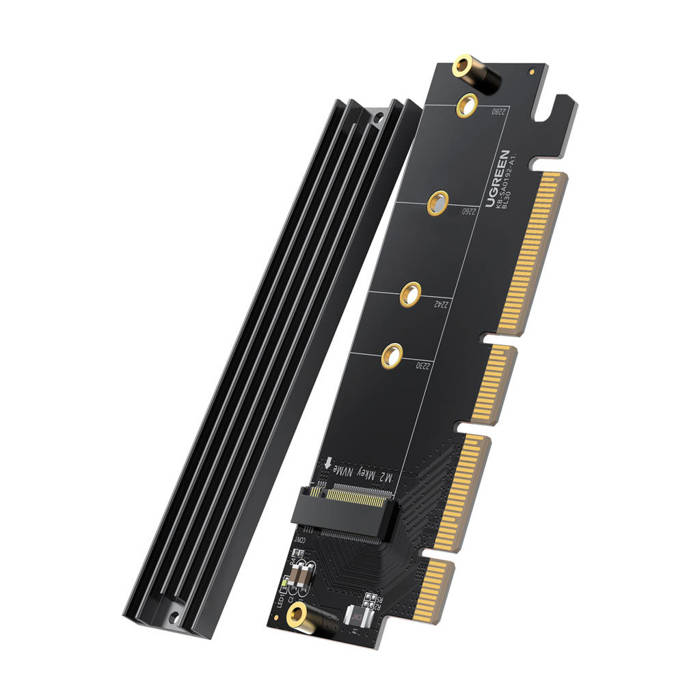 Ugreen expansion card PCIe 4.0 x16 to M.2 NVMe M-Key adapter black (CM465)