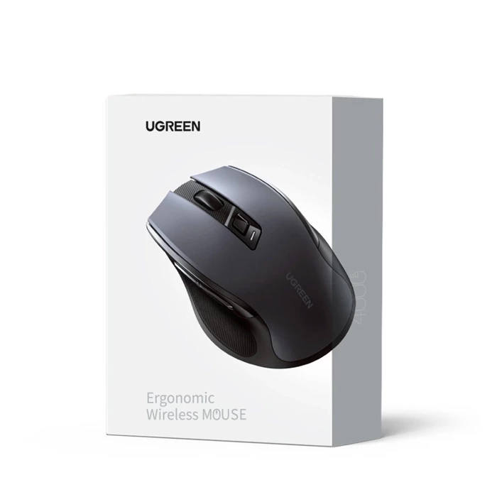 Ugreen optical wireless mouse USB 2.4GHz / Bluetooth 5.0 4000 DPI black (MU006)