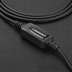 Active cable USB 2.0 A-B UGREEN US122 for printer, 15m (black)