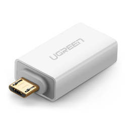 Adapter UGREEN US195 USB to micro USB, OTG (white)