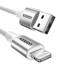 Cable Lightning to USB UGREEN 2.4A US199, 2m (silver)