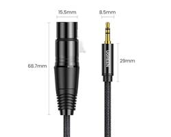 UGREEN AV131 Female XLR cable for jack 3.5 men - 2m (black)