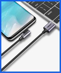 Ugreen angle cable USB - USB Type C 2m 3A gray (50942)