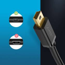 Ugreen cable USB - mini USB 480 Mbps cable 1 m black (US132 10355)