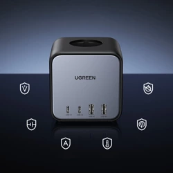 Ugreen cube power strip 65W USB / USB C + 3x AC socket black (CD268)