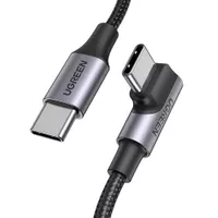 Kabel USB-C auf USB-C, gewinkelt UGREEN US334 5A, PD 100W, 1m (schwarz)