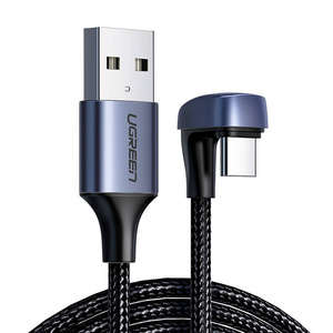 Kabel USB2.0-Stecker auf USB-C, gewinkelt UGREEN 3A, 2m (schwarz)