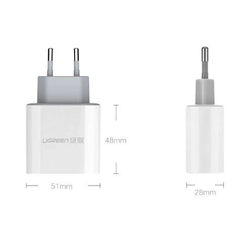 [NACH RÜCKGABE] Ugreen ladergerät Netz 2x USB 2.4 A weiß (CD104 20384)