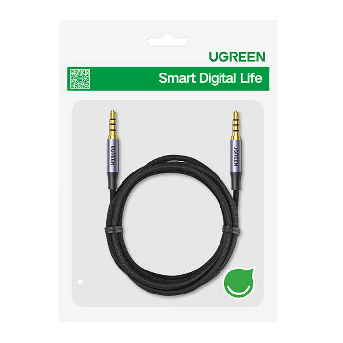 Kabel 3,5 mm AUX UGREEN-Buchse 1,5 m (grau)