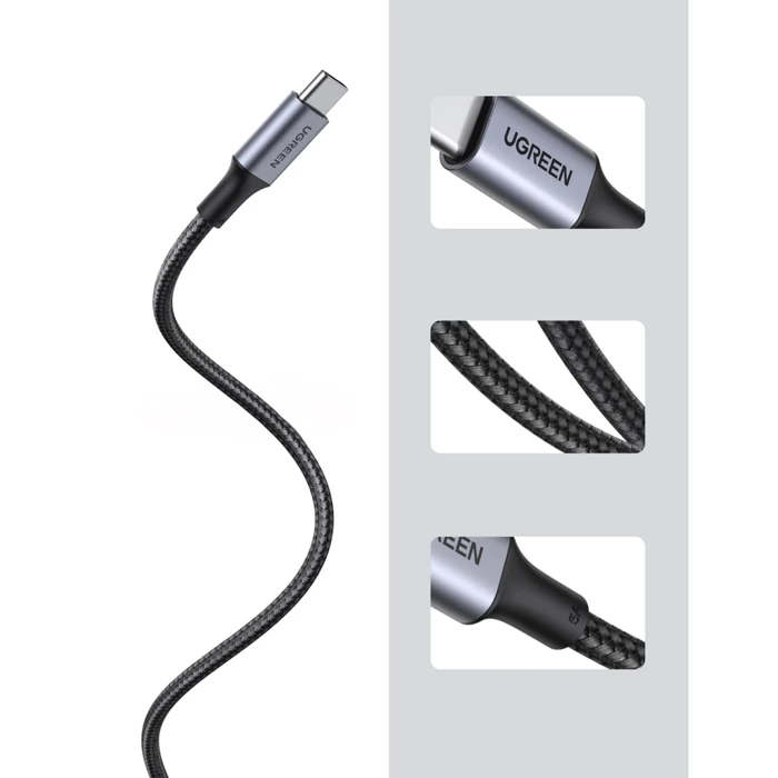 Kabel Ugreen US316 USB-C / USB-C 480Mb/s 5A 0.5m - grau