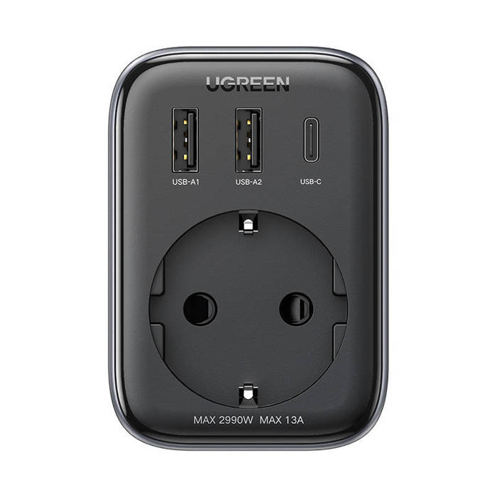 Reiseadapter von EU nach UK UGREEN CD314 2xUSB-A, 1xUSB-C