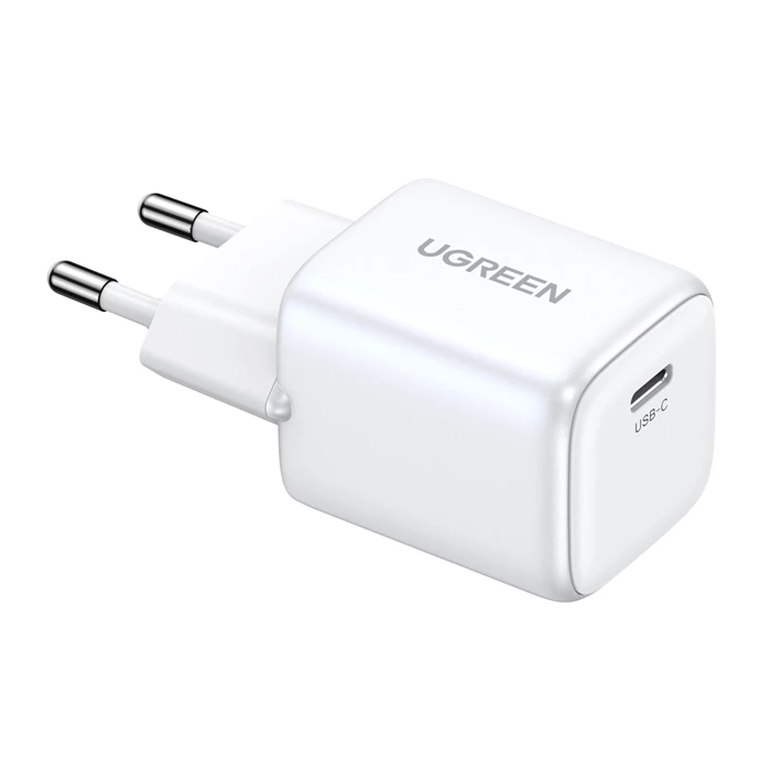 Schnell ladergerät mit kabel GaN USB C 30W PD Ugreen Nexode Mini - weiß