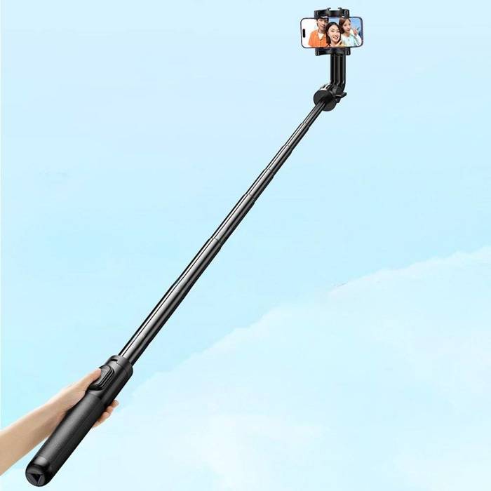 Selfie-Stick / Teleskopstange mit Ständer und 1,5 m Bluetooth-Fernbedienung Ugreen LP586 - schwarz